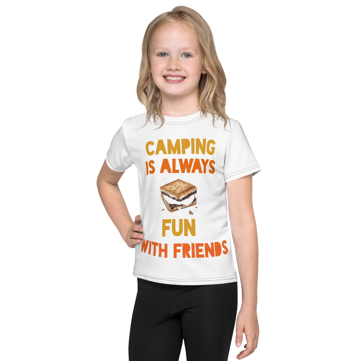 Camping is always Smore fun Kids crew neck t-shirt