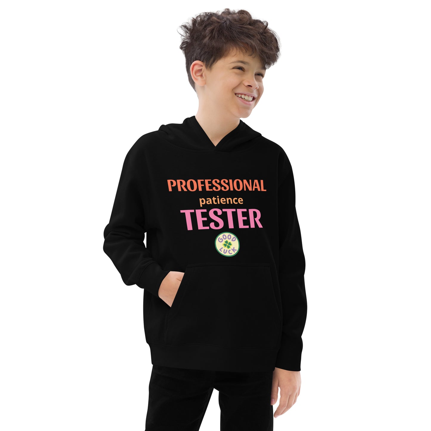 Professional Patience Tester Kids fleece hoodie