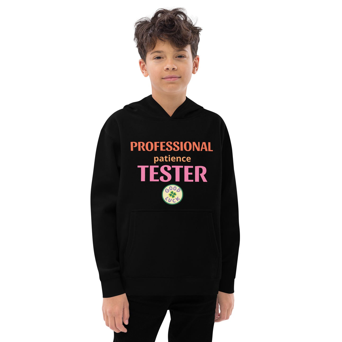 Professional Patience Tester Kids fleece hoodie