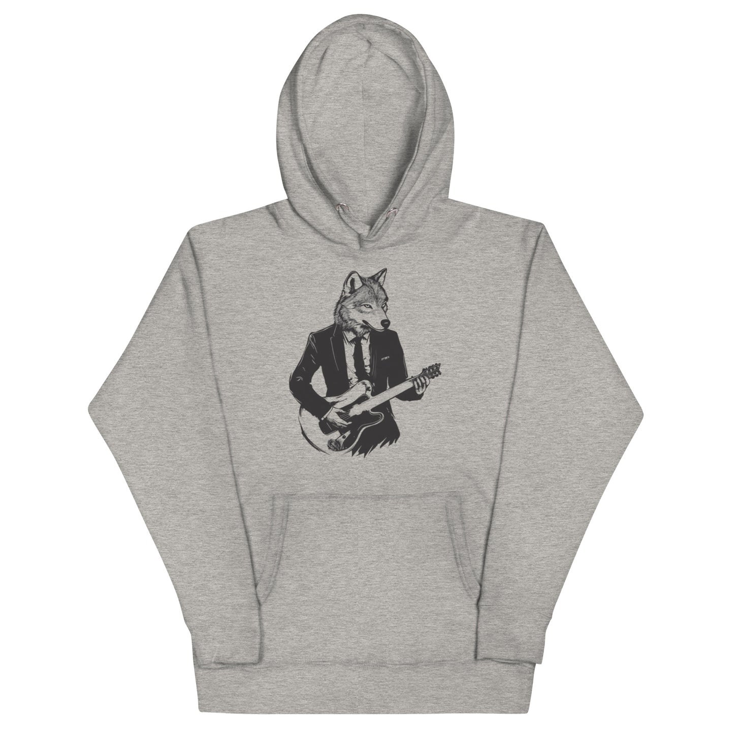 Wolf In Suit Playing Guitar Hoodie